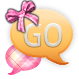 GO SMS - Orange N Pink Plaid icon