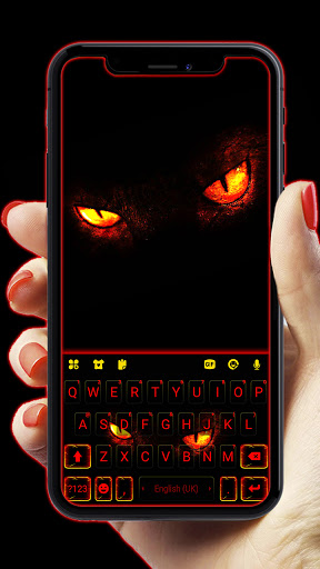 Android application Dark Evil Eyes Keyboard Backgr screenshort