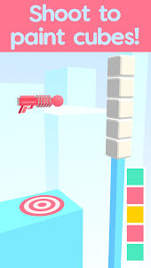 Paint Gun 3D - cube pile stack