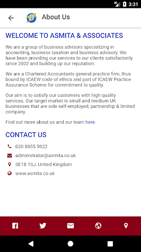 Asmita Accountants App Screen 2