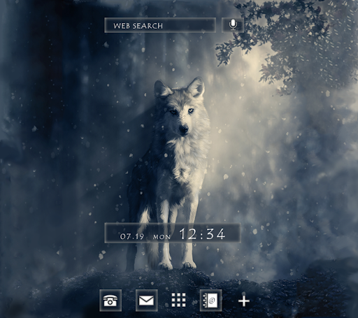 Android application Fantasy Wolf Theme screenshort