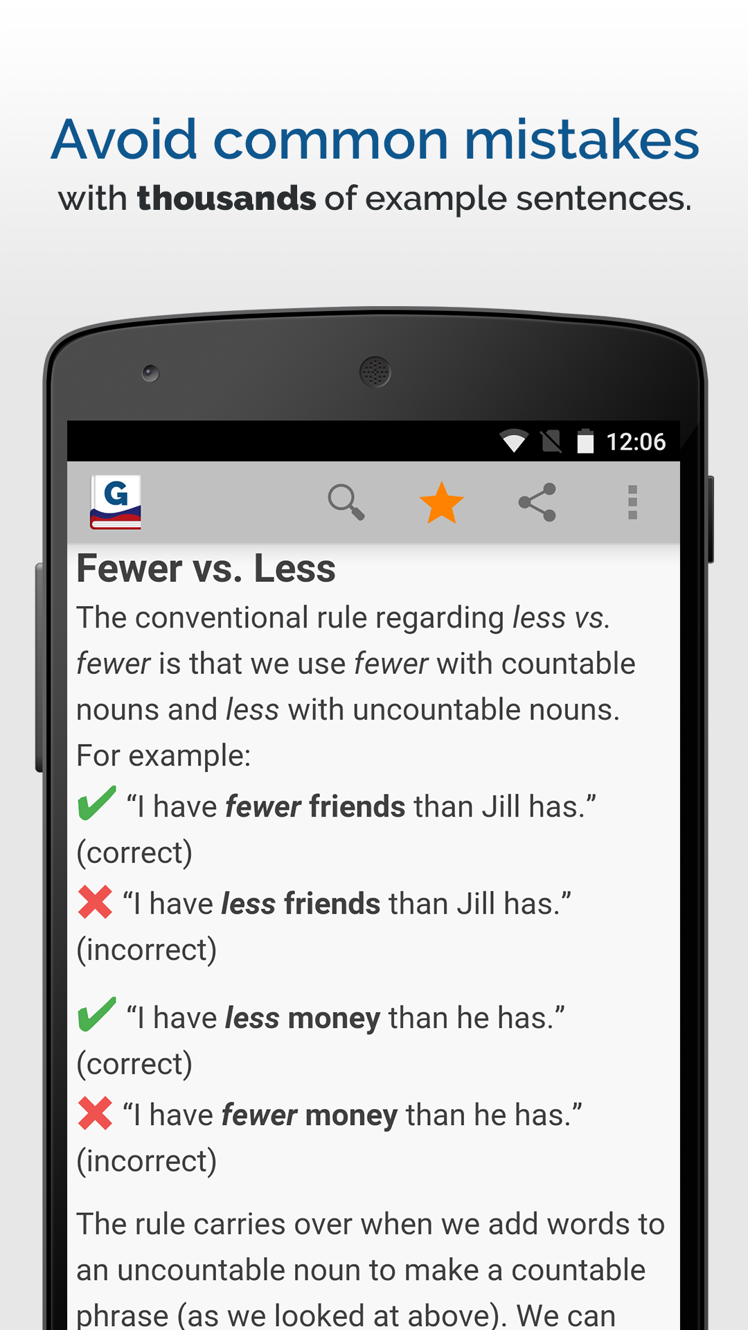 Android application Complete English Grammar Rules screenshort