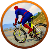 Superhero Bicycle Race Offroad Stunt Rider Game 3D icon