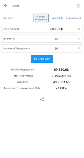 Android application FCalc: Financial Calculator screenshort