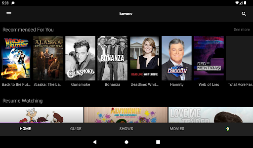 Screenshot of Lumos TV