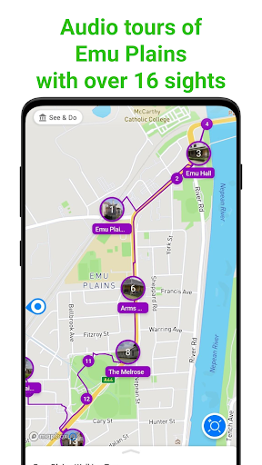 Android application Emu Plains SmartGuide screenshort