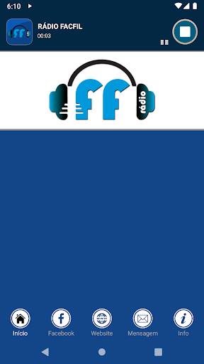 Android application Rádio Facfil screenshort