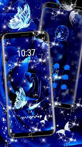 ファンタジーブルーエンチャントテーマ 神秘的な青いバラの雨滴の壁紙 By Best Cool Theme Dreamer Google Play 日本 Searchman アプリマーケットデータ