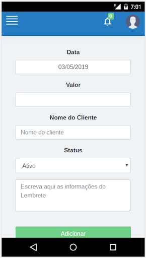 Fluxo de Caixa - Simples Screen 3