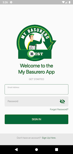 Android application My Basurero screenshort