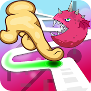 Follow the Line Monster Run: Finger Race 2D Deluxe