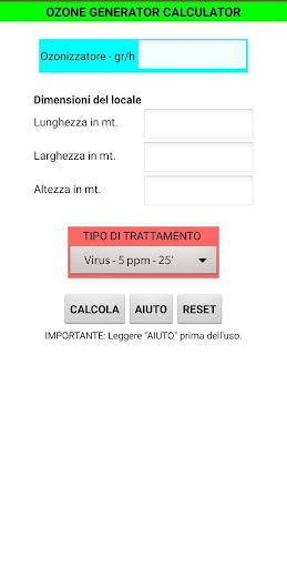 Android application Timer Generatore di Ozono screenshort