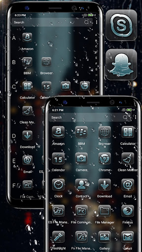 Rain Drop on Glass Theme Screen 3