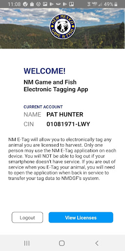 Android application NM E-Tag screenshort