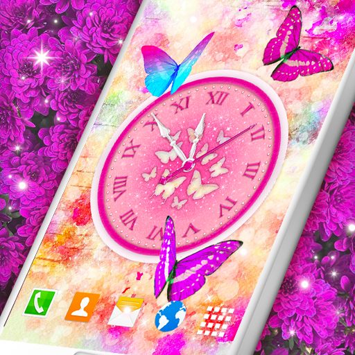 Butterfly Analog Clock logo