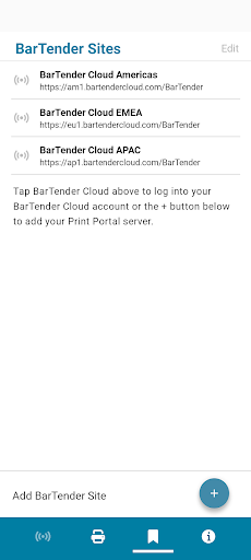 BarTender Mobile App Screen 3