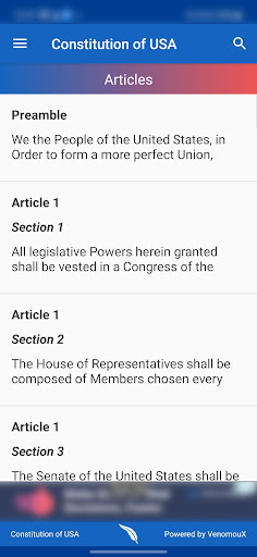 Constitution of the USA Screen 3