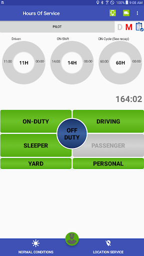 Android application CalAmp ELD screenshort