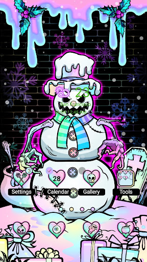 Android application Pastel Scary Snowman-Wallpaper screenshort