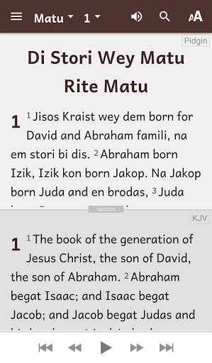 Naija Pidgin with KJV Bible Screen 2