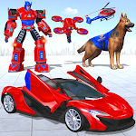 Cover Image of Download Police Dog Drone Robot Car  APK