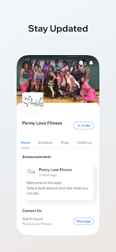 Android application Penny Love Fitness screenshort