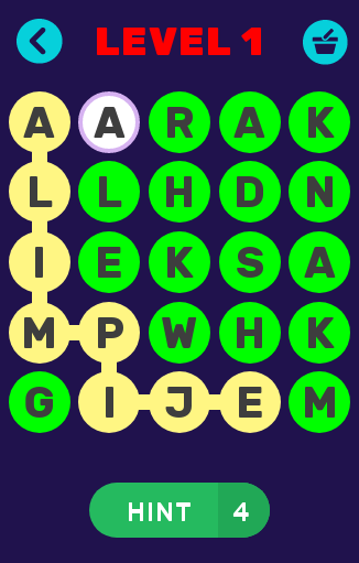 Android application Osmosmerka-Pronadji reci screenshort