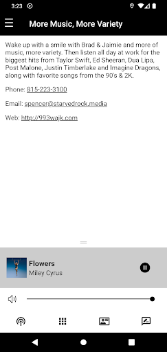 Android application 99.3 WAJK screenshort