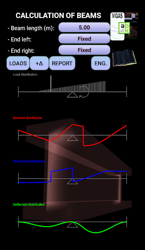 Android application Beam calculator screenshort