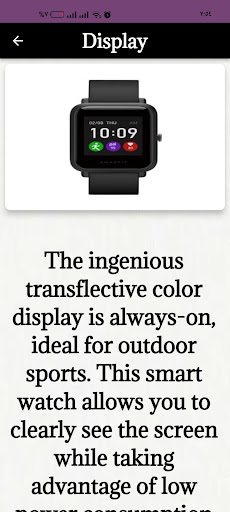 Android application Amazfit Bip S Lite guide screenshort