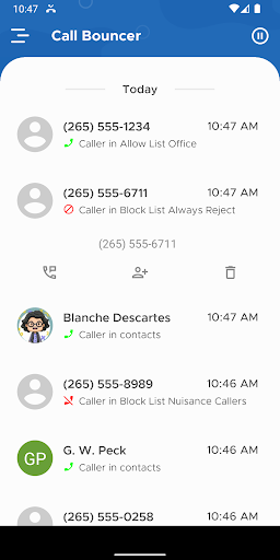 Call Bouncer Screen 2
