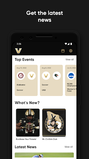 Android application Vanderbilt Athletics screenshort