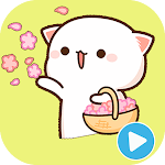 Cover Image of Tải xuống 😍Animated Mochi Peach Cat Sticker for WhatsApp😍 1.1 APK