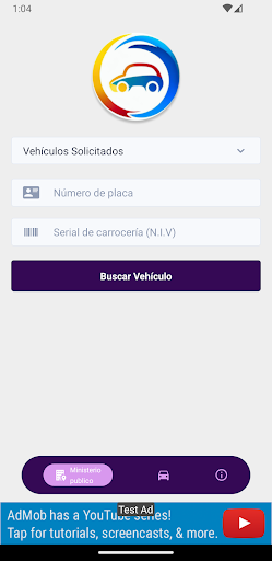 Android application PlacasVE: Consulta de placas screenshort