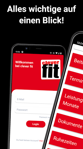 Android application clever fit Amberg Kümmersbruck screenshort