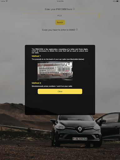 Autoradio Code Unlock