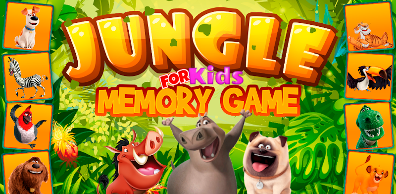 Animals memory game for kids. Matching game.
