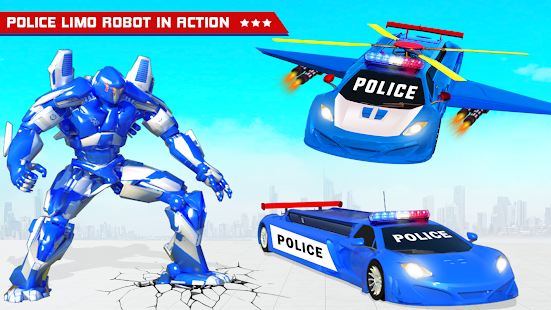 Police Limo Dino Robot Helicopter Car Robot Games screenshots 17