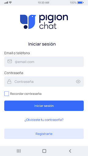 Android application Pigion Chat screenshort