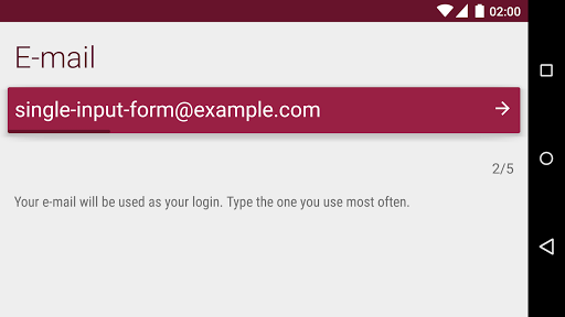 Demo material-singleinputform