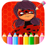 Mirac coloring pages for ladybug girls game icon