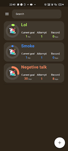 Android application StopIt screenshort