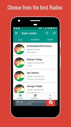 Android application Radio Jordan screenshort