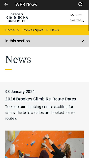 BrookesSport Screen 3