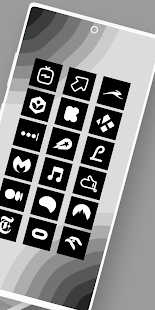 Square Black - Captura de pantalla del paquete de iconos