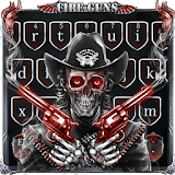 Skull Fire Guns Keyboard Theme icon
