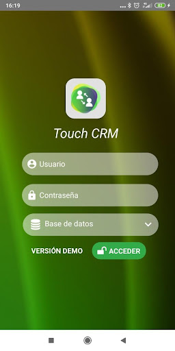 Android application Touch CRM screenshort