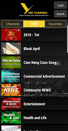 Viet Channels Screen 2