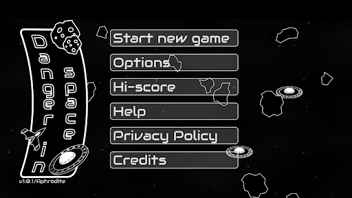 Android application Danger in space screenshort