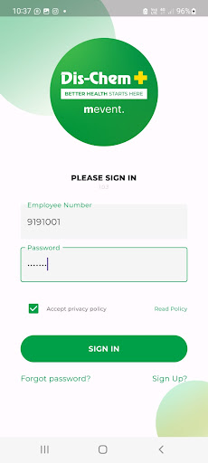 Android application Mevent Dispensary screenshort